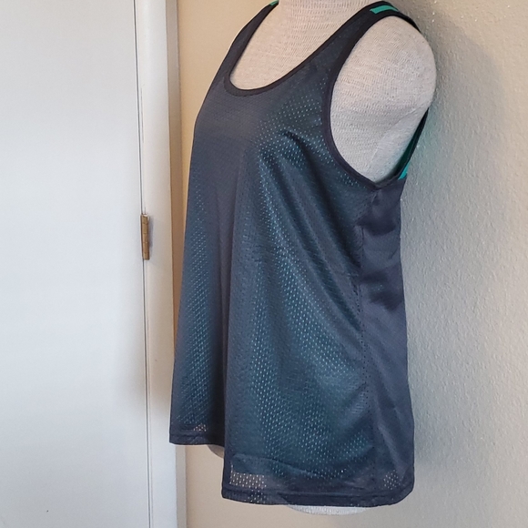 Danskin Now teal gray workout tank top 12-14 L - Picture 2 of 5